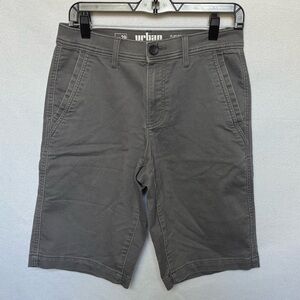 Urban Pipeline Men’s Flat Front Gray Bermuda Shorts Size 29 Hits at Knee Preppy